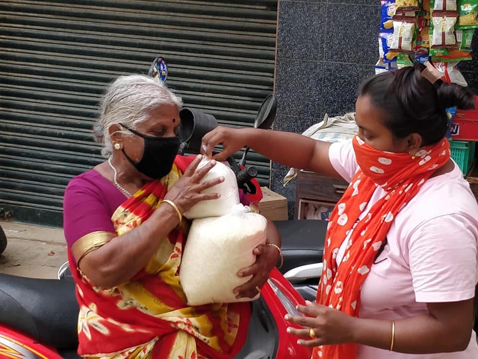 Woman in wheelchair smiling